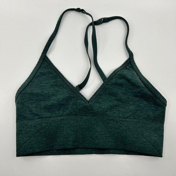 lululemon athletica Other - Lululemon Sports Bra Green Ebb to Street Cross back Straps Heathered Fuel Green